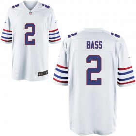 Mens Buffalo Bills Nike White Alternate Game Jersey BASS#2
