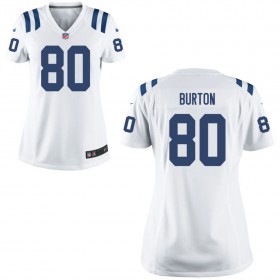 Women's Indianapolis Colts Nike White Game Jersey- BURTON#80