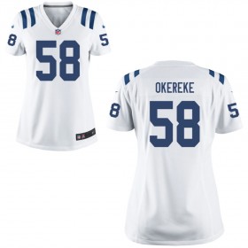 Women's Indianapolis Colts Nike White Game Jersey- OKEREKE#58