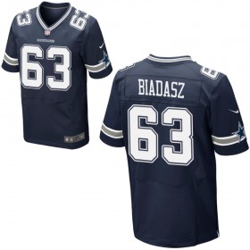 Mens Dallas Cowboys Nike Navy Blue Elite Jersey BIADASZ#63