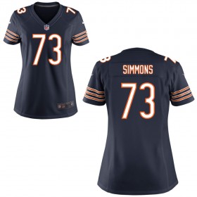 Women's Chicago Bears Nike Navy Blue Game Jersey SIMMONS#73