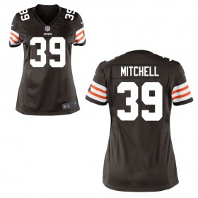 Women's Cleveland Browns Historic Logo Nike Brown Game Jersey MITCHELL#39