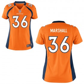 Women's Denver Broncos Nike Orange Game Jersey MARSHALL#36