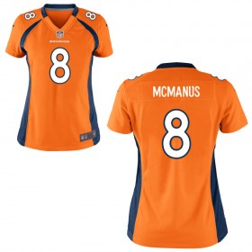 Women's Denver Broncos Nike Orange Game Jersey MCMANUS#8