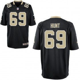 Youth New Orleans Saints Nike Black Game Jersey HUNT#69