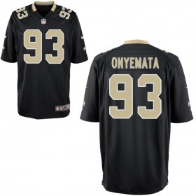 Youth New Orleans Saints Nike Black Game Jersey ONYEMATA#93
