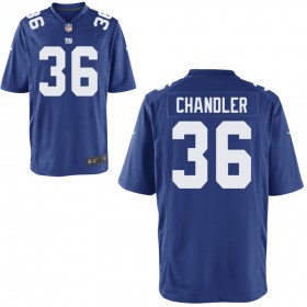 Youth New York Giants Nike Royal Game Jersey CHANDLER#36