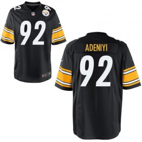Youth Pittsburgh Steelers Nike Black Game Jersey ADENIYI#92