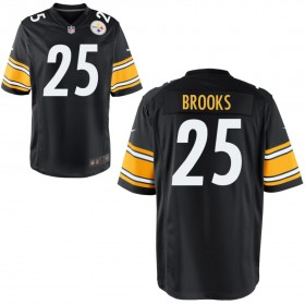 Youth Pittsburgh Steelers Nike Black Game Jersey BROOKS#25