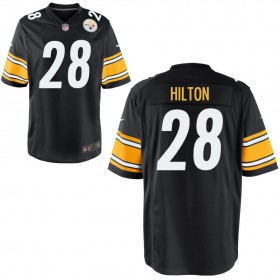 Youth Pittsburgh Steelers Nike Black Game Jersey HILTON#28