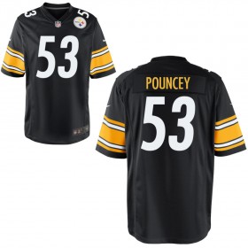 Youth Pittsburgh Steelers Nike Black Game Jersey POUNCEY#53