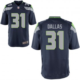 Youth Seattle Seahawks Nike College Navy Game Jersey DALLAS#31