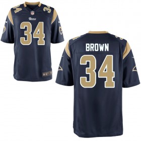 Youth Los Angeles Rams Nike Navy Game Jersey BROWN#34