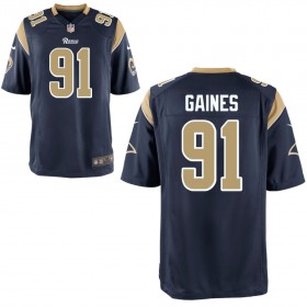 Youth Los Angeles Rams Nike Navy Game Jersey GAINES#91