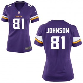Women's Minnesota Vikings Nike Purple Game Jersey JOHNSON#81