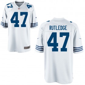 Men's Indianapolis Colts Nike Royal Throwback Game Jersey RUTLEDGE#47