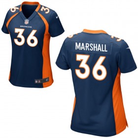 Women's Denver Broncos Nike Navy Blue Game Jersey MARSHALL#36