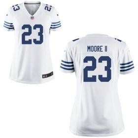 Women's Indianapolis Colts Nike White Game Jersey MOORE II#23