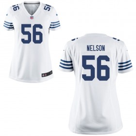 Women's Indianapolis Colts Nike White Game Jersey NELSON#56