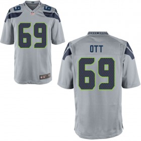Seattle Seahawks Nike Alternate Game Jersey - Gray OTT#69