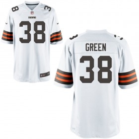 Nike Men's Cleveland Browns Game White Jersey GREEN#38