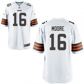 Nike Men's Cleveland Browns Game White Jersey MOORE#16