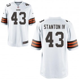 Nike Men's Cleveland Browns Game White Jersey STANTON IV#43