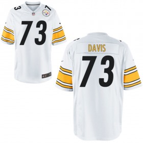 Nike Men's Pittsburgh Steelers Game White Jersey DAVIS#73