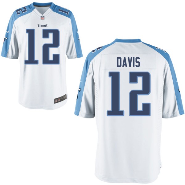 Nike Men's Tennessee Titans Game White Jersey DAVIS#12