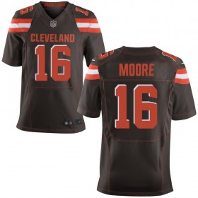Men's Cleveland Browns Nike Brown Elite Jersey MOORE#16