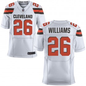 Men's Cleveland Browns Nike White Elite Jersey WILLIAMS#26