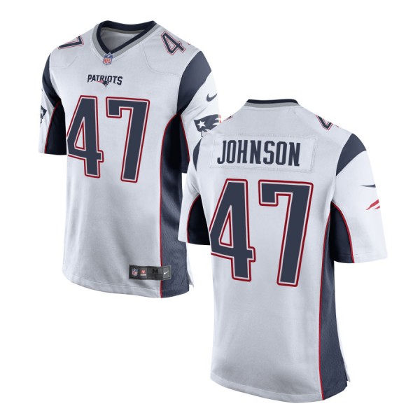 Nike Men's New England Patriots Game Away Jersey JOHNSON#47