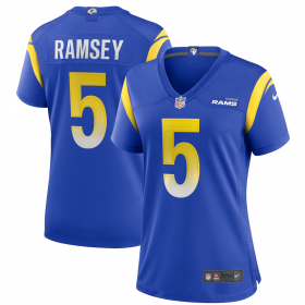 Women's Los Angeles Rams 21/22 Nike Blue Game Jersey Jalen Ramsey#5